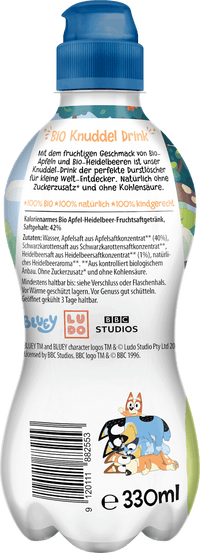 PURE & FUN Saft & Wasser Bluey Apfel & Heidelbeere mit stillem Wasser ab 3 Jahren, 330 ml EINWEG