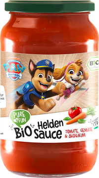 PURE & FUN Sauce PAW Patrol Helden Tomate, Gemüse & Basilikum ab 3 Jahren, 340 g