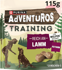 Hundeleckerli mit Lamm, AdVENTuROS Training, 115 g