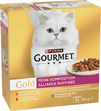 Natvoer voor katten Fijne Samenstelling Multipack (8x85 g), 680 g
