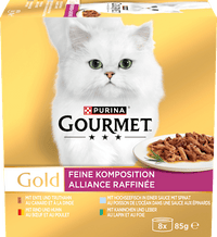 Natvoer voor katten Fijne Samenstelling Multipack (8x85 g), 680 g