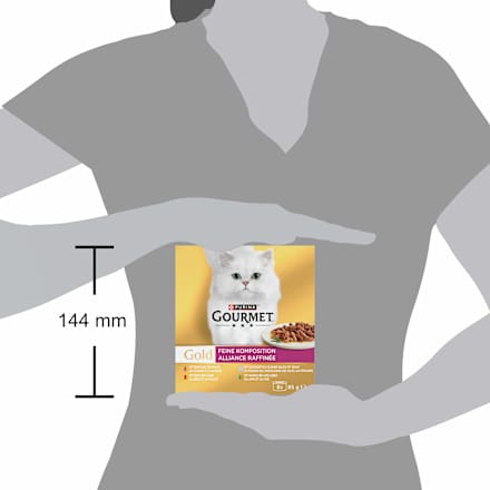 Natvoer voor katten Fijne Samenstelling Multipack (8x85 g), 680 g