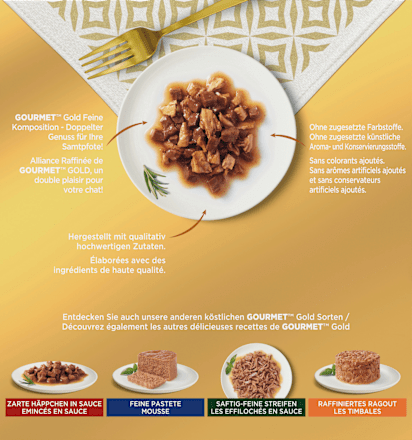 Natvoer voor katten Fijne Samenstelling Multipack (8x85 g), 680 g