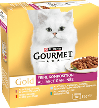 Natvoer voor katten Fijne Samenstelling Multipack (8x85 g), 680 g