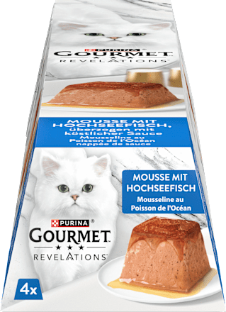Nassfutter Katze Hochseefisch in Sauce, Revelations Mousse Multipack (4x57g), 228 g