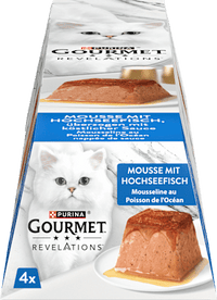 Nassfutter Katze Hochseefisch in Sauce, Revelations Mousse Multipack (4x57g), 228 g