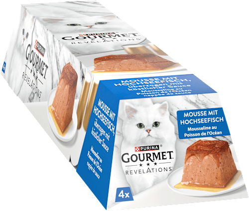 Nassfutter Katze Hochseefisch in Sauce, Revelations Mousse Multipack (4x57g), 228 g