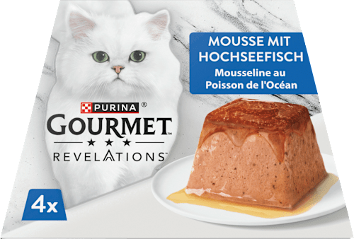 Nassfutter Katze Hochseefisch in Sauce, Revelations Mousse Multipack (4x57g), 228 g
