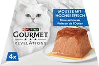 Nassfutter Katze Hochseefisch in Sauce, Revelations Mousse Multipack (4x57g), 228 g