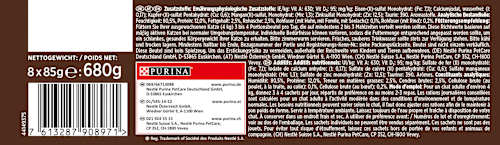 Nat kattenvoer, kip, forel, rundvlees &amp; koolvis, à la carte - Chef's recepten, multipack (8 x 85 g), 680 g