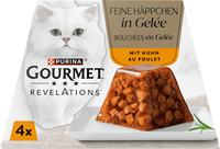 Nassfutter Katze Huhn in Gelée, Revelations feine Häppchen Multipack (4x57 g), 228 g