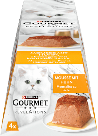 Nassfutter Katze Huhn in Sauce, Revelations Mousse Multipack (4x57 g), 228 g