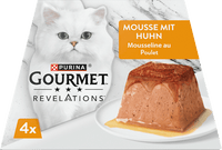Nassfutter Katze Huhn in Sauce, Revelations Mousse Multipack (4x57 g), 228 g