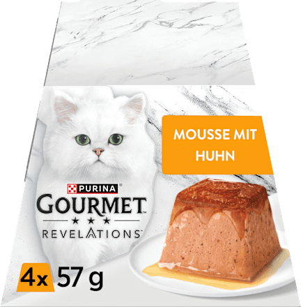 Nassfutter Katze Huhn in Sauce, Revelations Mousse Multipack (4x57 g), 228 g