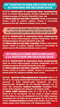 Nat kattenvoer met vis, Mon Petit intense, multipack (6 x 50 g), 300 g