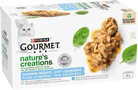 Nat kattenvoer met diepzeevis, spinazie &amp; rijst, nature's creations, multipack (4 x 85 g), 340 g