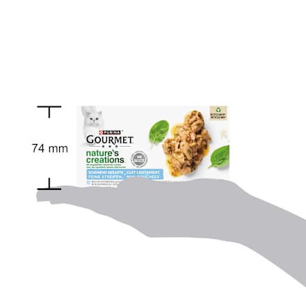 Nat kattenvoer met diepzeevis, spinazie &amp; rijst, nature's creations, multipack (4 x 85 g), 340 g