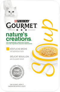 Nat kattenvoer met kip in bouillon, soep, 40 g