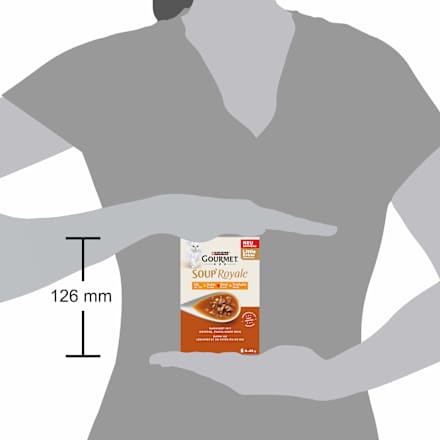 Nassfutter Katze mit Huhn, Rind & Truthahn, Soup Royale, Multipack (6x45 g), 270 g