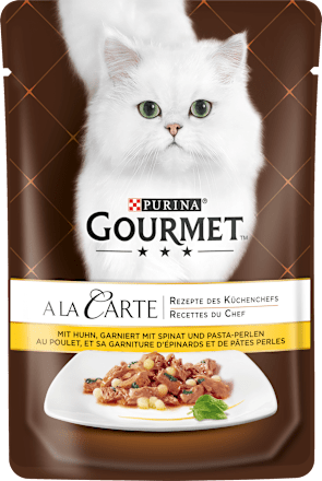 Nat kattenvoer met kip &amp; spinazie, à la carte, 85 g