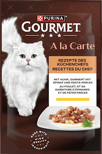 Nat kattenvoer met kip &amp; spinazie, à la carte, 85 g