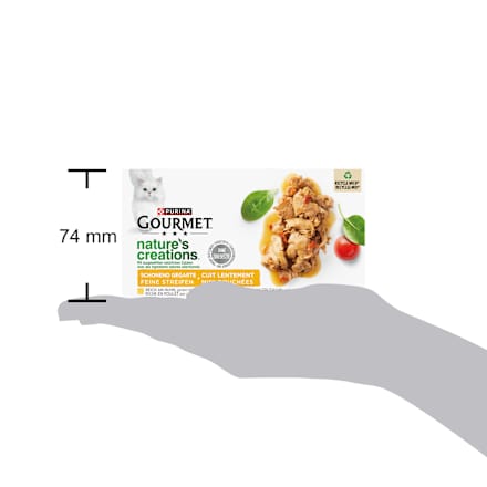 Nat kattenvoer met kip en kalkoen, Nature's Creations, multipack (4 x 85 g), 340 g