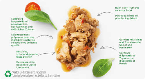 Nat kattenvoer met kip en kalkoen, Nature's Creations, multipack (4 x 85 g), 340 g