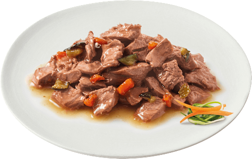 Nat kattenvoer met kalfsvlees &amp; groenten, Perle - heerlijke reepjes in saus, 85 g