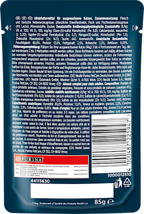 Nat kattenvoer met zalm, parel - heerlijke reepjes in saus, 85 g