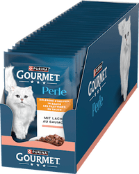 Nat kattenvoer met zalm, parel - heerlijke reepjes in saus, 85 g