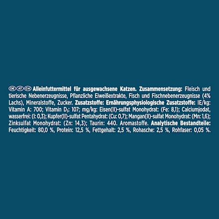 Nat kattenvoer met zalm, parel - heerlijke reepjes in saus, 85 g