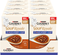 Nassfutter Katze mit Lachs & Kabeljau oder Scholle, Soup Royale, Multipack (6x45 g), 270 g