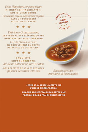 Nassfutter Katze mit Lachs & Kabeljau oder Scholle, Soup Royale, Multipack (6x45 g), 270 g