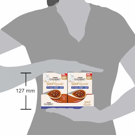 Nassfutter Katze mit Lachs & Kabeljau oder Scholle, Soup Royale, Multipack (6x45 g), 270 g