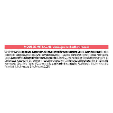 Nassfutter Katze Mousse mit Lachs, Revelations, Multipack (4x75 g), 228 g