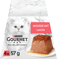 Nassfutter Katze Mousse mit Lachs, Revelations, Multipack (4x75 g), 228 g