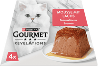Nassfutter Katze Mousse mit Lachs, Revelations, Multipack (4x75 g), 228 g