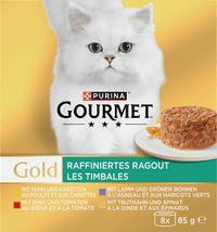 Nat kattenvoer verfijnde ragout multipack (8x85 g), 680 g