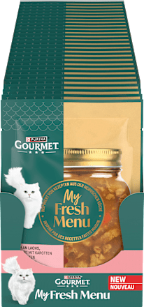 Nassfutter Katze reich an Lachs, My Fresh Menu, 75 g