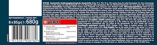 Nat kattenvoer, kalkoen, eend, lam, tonijn, parel - select strips in saus, multipack (8 x 85 g), 680 g