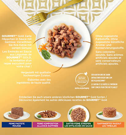 Nat kattenvoer malse hapjes in saus multipack (8x85 g), 680 g