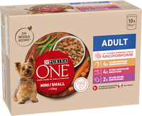 Nat hondenvoer met kip, rund, kalkoen en lam, mini voor kleine rassen, multipack (10 x 85 g), 850 g