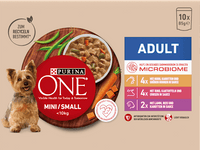 Nat hondenvoer met kip, rund, kalkoen en lam, mini voor kleine rassen, multipack (10 x 85 g), 850 g