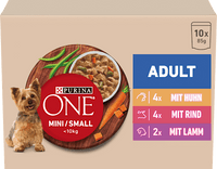 Nat hondenvoer met kip, rund, kalkoen en lam, mini voor kleine rassen, multipack (10 x 85 g), 850 g