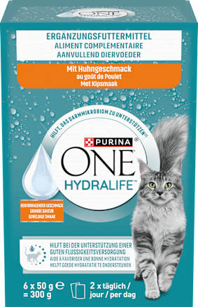 Nassfutter Katze mit Huhn, hydralife Multipack (6x50 g), 300 g