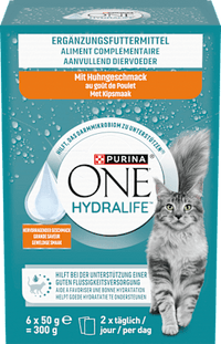 Nassfutter Katze mit Huhn, hydralife Multipack (6x50 g), 300 g