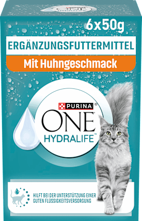 Nassfutter Katze mit Huhn, hydralife Multipack (6x50 g), 300 g