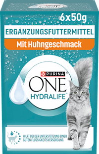 Nassfutter Katze mit Huhn, hydralife Multipack (6x50 g), 300 g
