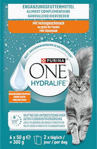 Nassfutter Katze mit Huhn, hydralife Multipack (6x50 g), 300 g