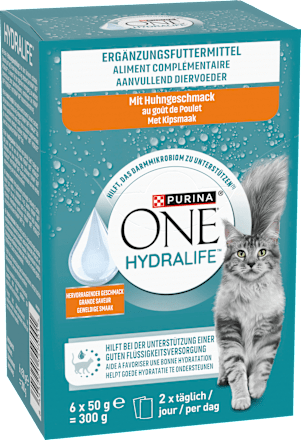 Nassfutter Katze mit Huhn, hydralife Multipack (6x50 g), 300 g